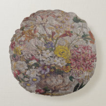 Vintage Spinnstoffe, rund gezogene Kissen (16 Zoll