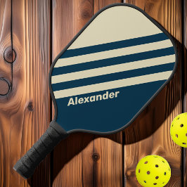 Vintage Spionagestreifen mit Namen Pickleball Schläger