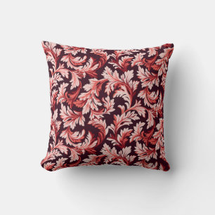 Vintage Spiral Barock Blätter, texturiert. Kissen