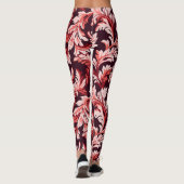 Vintage Spiral Barock Blätter, texturiert. Leggings (Rückseite)
