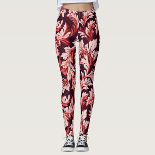 Vintage Spiral Barock Blätter, texturiert. Leggings