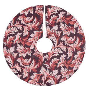 Vintage Spiral Barock Blätter, texturiert. Polyester Weihnachtsbaumdecke