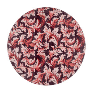 Vintage Spiral Barock Blätter, texturiert. Schneidebrett