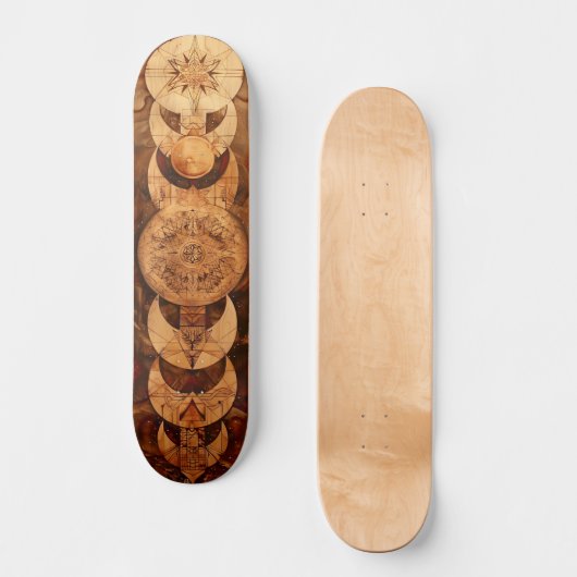 Vintage spiritual design skateboard (Vorderseite)
