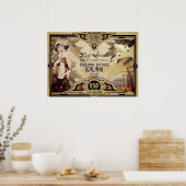 Vintage Spirituosen Reiseplakat Poster (Küche)