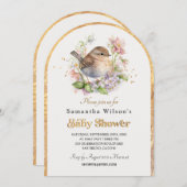 Vintage Spitzdusche aus Spinrow Einladung (Vorne/Hinten)