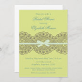 "Vintage Spitze-" Brautparty-Einladung Einladung (Vorne/Hinten)