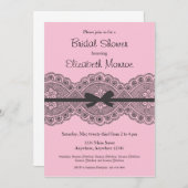 "Vintage Spitze" Bridal-Dusche Einladung (Vorne/Hinten)