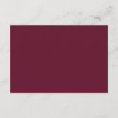 Vintage-Spitze-Burgunder-Hochzeitswebsite-QR-Code Begleitkarte (Rückseite)