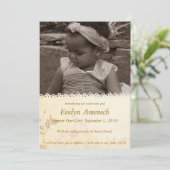 Vintage Spitze: Creme Ankündigung (Stehend Vorderseite)