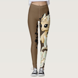 Vintage Spitze-Drache-Leggings Leggings