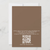 Vintage-Spitze Elegante Moderne QR-Code-Hochzeit Einladung (Rückseite)