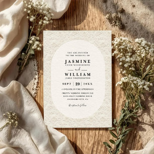 Vintage-Spitze Elegante Moderne QR-Code-Hochzeit Einladung