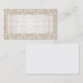 Vintage Spitze-Geschäfts-Karte Visitenkarte (Vorne/Hinten)