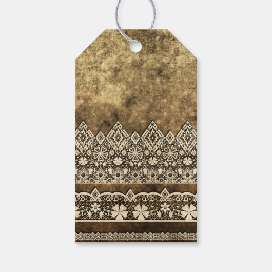 Vintage Spitze Geschenkanhänger (Rückseite)