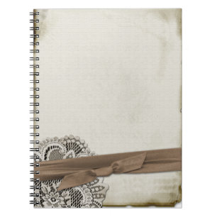 Vintage Spitze-gewundenes Notizbuch Notizblock