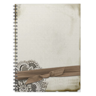 Vintage Spitze-gewundenes Notizbuch Notizblock