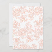 Vintage Spitze-Hochzeits-Einladung - Einladung (Rückseite)