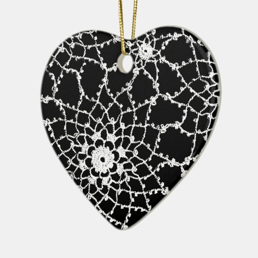 Vintage Spitze Keramikornament (Links)