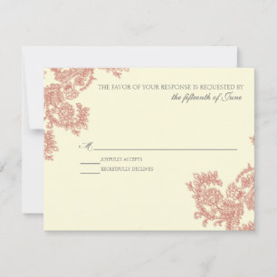 Vintage Spitze   Mohn   UAWG   RSVP Karte