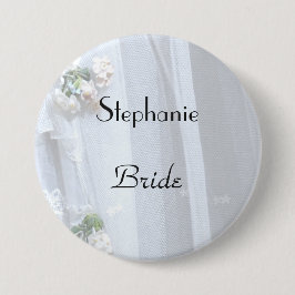 Vintage Spitze, Name, Bridge Large Button Button