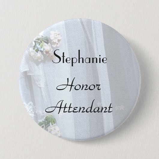 Vintage Spitze, Name, Ehrentitel-Button-Button Button (Vorderseite)