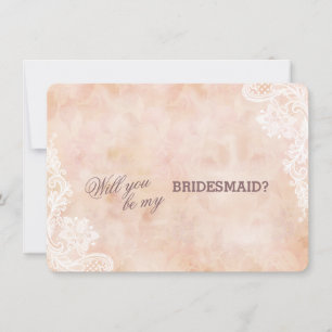 Vintage-Spitze-Rosen-Altes-Papier-Hochzeit-Brautju Einladung