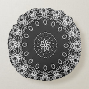 VINTAGE SPITZE RUNDES KISSEN