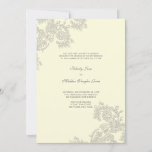 Vintage Spitze   Silber   Einladung zur Hochzeit