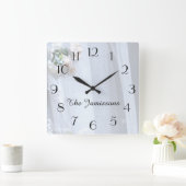 Vintage Spitze, Uhr, Personalisiert Quadratische Wanduhr (Zuhause)