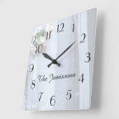 Vintage Spitze, Uhr, Personalisiert Quadratische Wanduhr (Winkel)