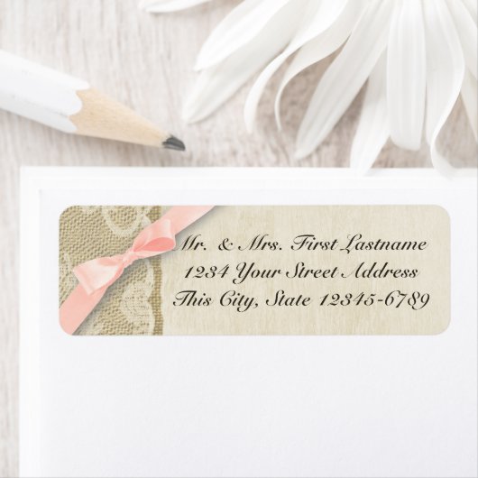 Vintage Spitze und Blush Bow (Insitu)