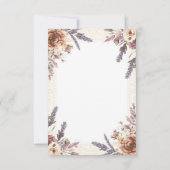 Vintage Spitze und gepresste botanische Dankeskart Dankeskarte (Rückseite)