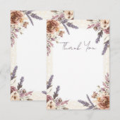 Vintage Spitze und gepresste botanische Dankeskart Dankeskarte (Vorne/Hinten)