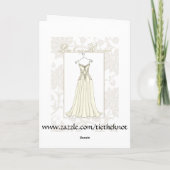 Vintage Spitzebrautjungfer Karte (Rückseite)