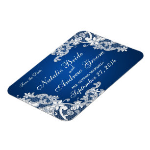 Vintage-Spitzen-Design Save-the-Date Magnet