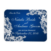 Vintage-Spitzen-Design Save-the-Date Magnet (Horizontal)