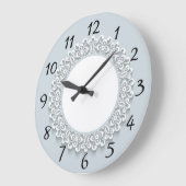 Vintage Spitzen Große blaue graue Uhr (Winkel)