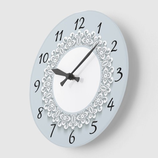 Vintage Spitzen Große blaue graue Uhr (Winkel)