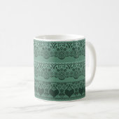 Vintage Spitzen-Grünflächen für Dekoration Kaffeetasse (VorderseiteRechts)