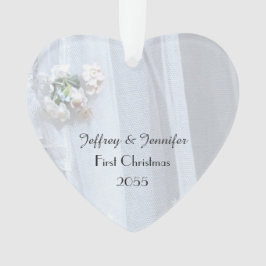 Vintage Spitzen-Herzdekoration, Personalisiert Ornament