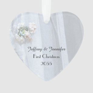 Vintage Spitzen-Herzdekoration, Personalisiert Ornament