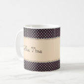 Vintage-Spitzen-Kaffeezeit Kaffeetasse (Vorderseite Links)