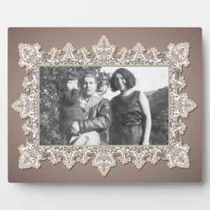 Vintage-Spitzen-Kunstplakette Fotoplatte