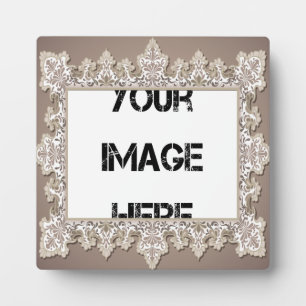 Vintage-Spitzen-Kunstplakette Fotoplatte
