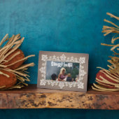 Vintage-Spitzen-Kunstplakette Fotoplatte (Seite)