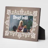 Vintage-Spitzen-Kunstplakette Fotoplatte (Seite)