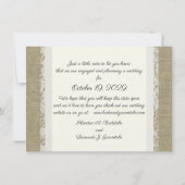 Vintage Spitzen Romantik Save the Date (Rückseite)