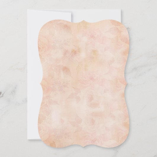 Vintage Spitzen-Rose Alte Papierabschlussfeier Einladung (Rückseite)