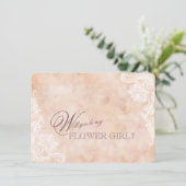 Vintage Spitzen-Rose Altes Papier Hochzeitsblumenm (Stehend Vorderseite)